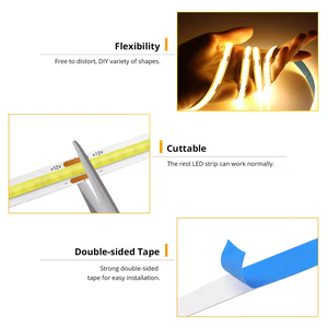 SXZM dim 320LED/m esnek akıllı şerit işık özelleştirilebilir renk COB CE Rohs FCC IP20 12v 24v ile merdiven gardırop için LED - Product Image 5