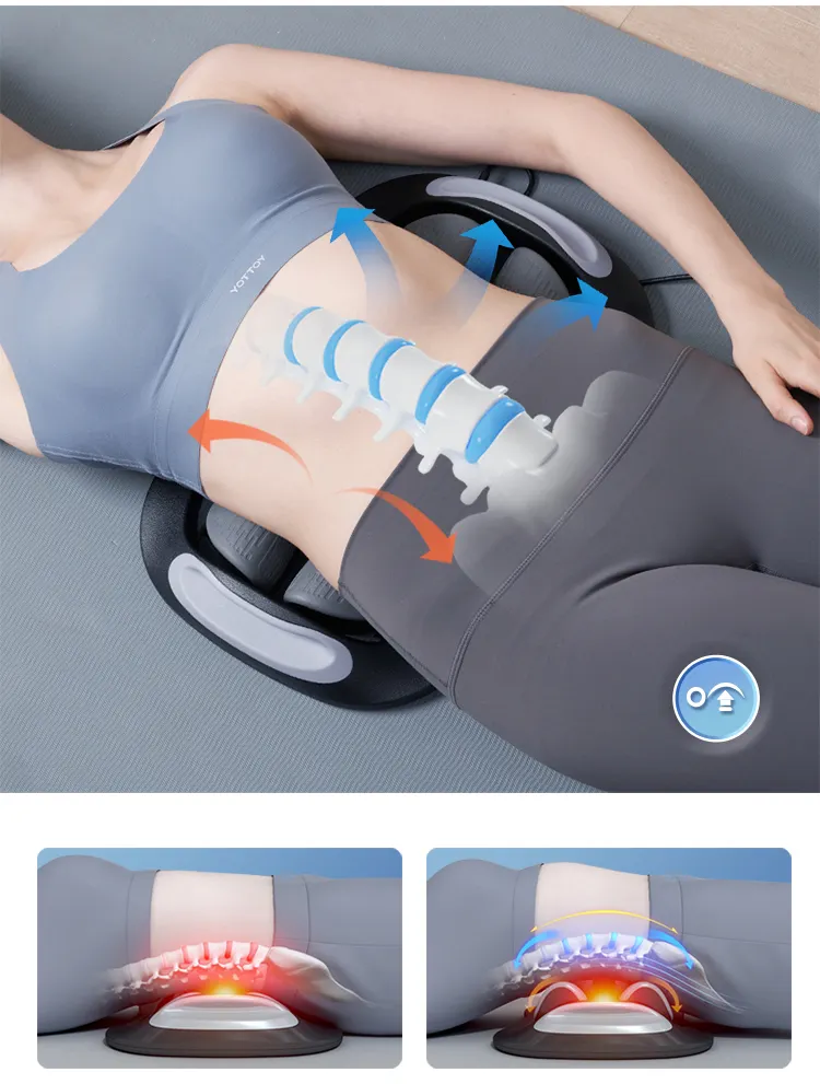 ALPHAY Massagem de aquecimento de cintura IR distante massageador elétrico para cuidados com a lombar Massageador elétrico de tração lombar para homens e mulheres