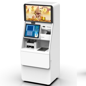 Kiosk nhà sản xuất ngân hàng ATM kiosk Màn hình kép kiểm tra tiền mặt tiền gửi kiosk với lưu ý Dispenser A4 máy in hộ chiếu máy quét - Product Image 1