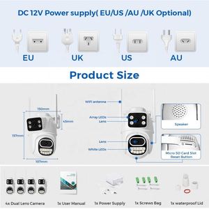 Überwachungs kamera Indoor Wifi Set App Xmeye Drahtloses Sicherheits paket Hoch auflösendes System Komplette Überwachungs ausrüstung - Product Image 6