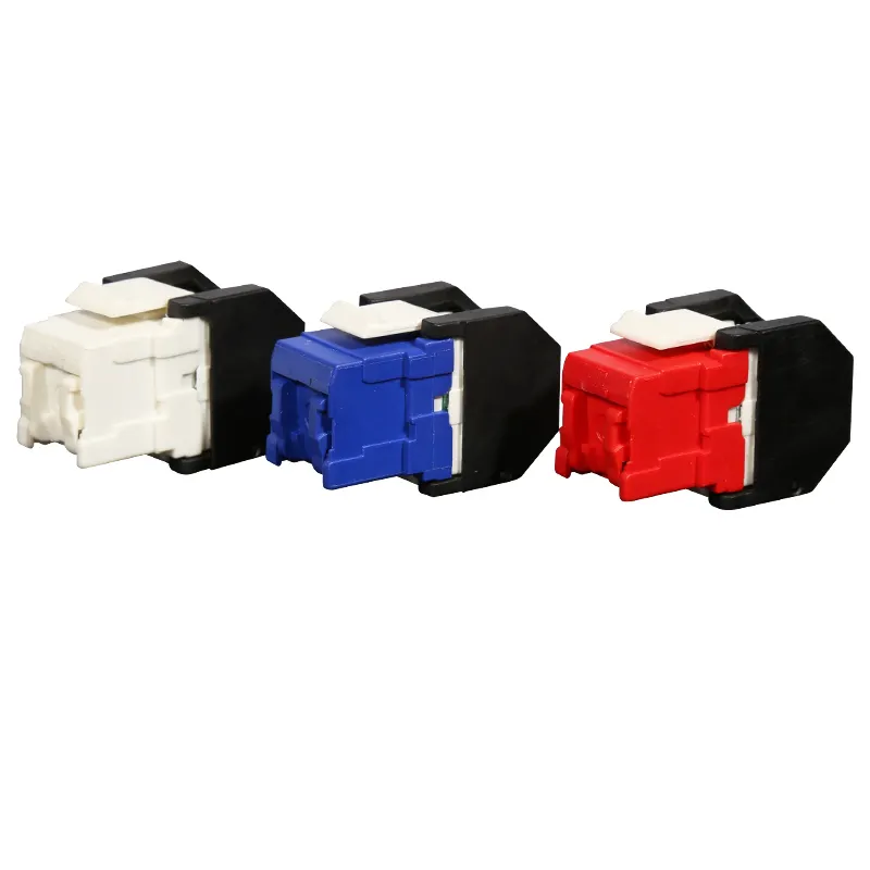 Módulo de red RJ45 CAT6, conector Keystone colorido, tipo Toolless, conexión sin herramientas, 7 colores opcionales