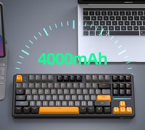 Teclado mecánico inalámbrico retroiluminado 87 teclas ratón inalámbrico y teclado tres modos BT tallado personalizado para juegos de escritorio - Product Image 2