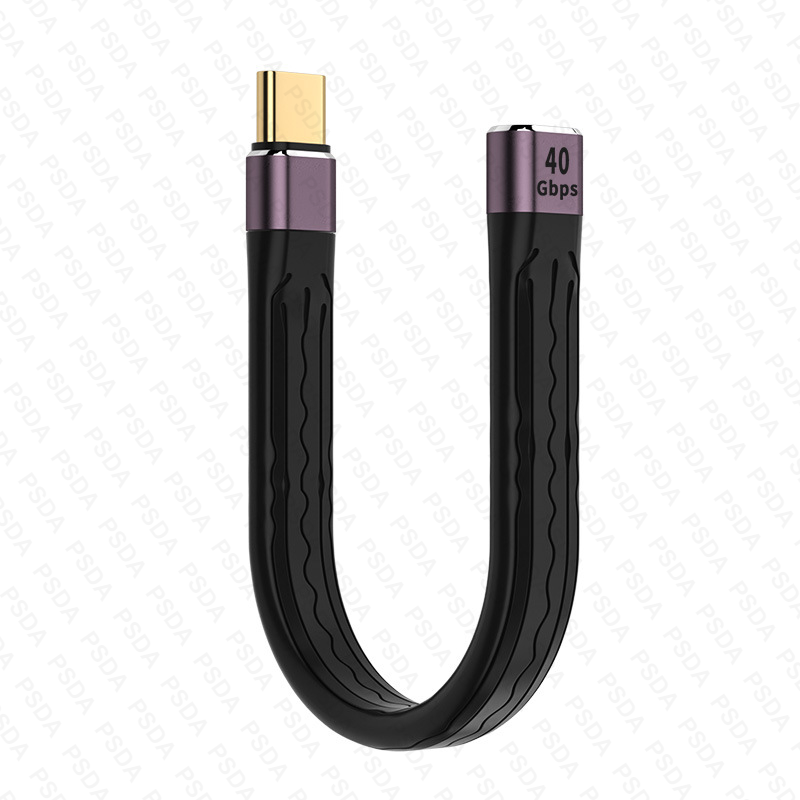 USB4.0 Type-C mâle à femelle 40 Gbit/s/100 W noir