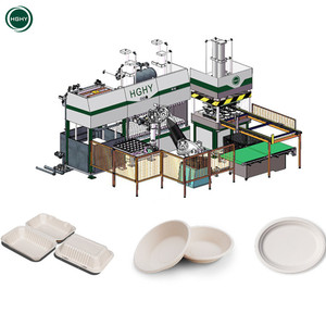 Eco-friendly Wood Pulp Fiber Tableware Making Machine Paper Plate Bowl Biodegradable Tableware Making Machine