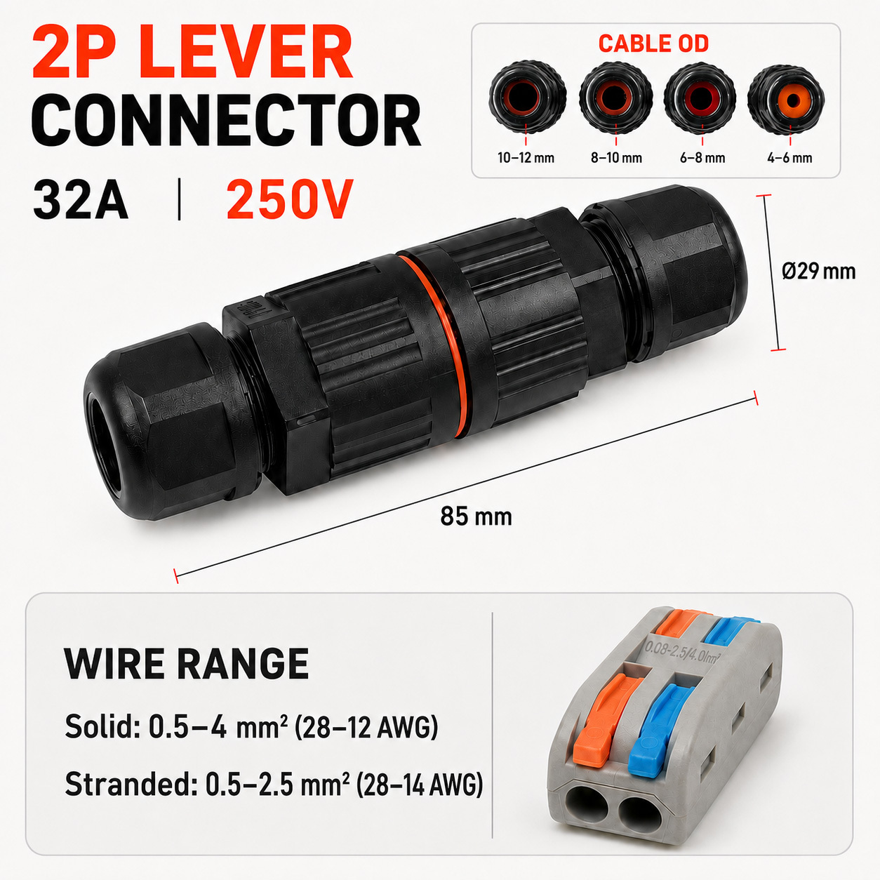 2P Lever Connector Kit