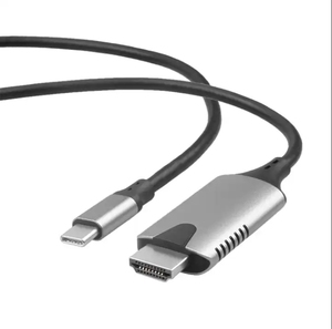 支持HDMI的设备黑色聚氯乙烯USB3.1 C型至HDMI 4K 60hz公对公电缆适配器转换器，出厂价格