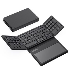 Teclado INGLÉS ÁRABE personalizado, teclado inalámbrico, teclado Bluetooth plegable con teclado numérico táctil grande - Product Image 1