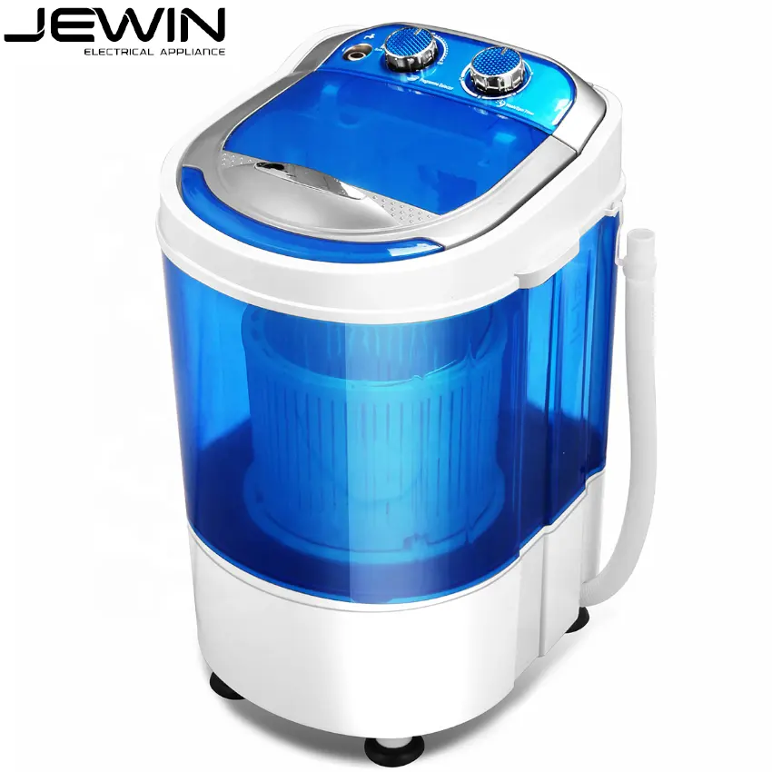 Mini çamaşır makinesi taşınabilir yarı otomatik tek tüp çamaşır yıkama makinesi ile dehidrasyon sepeti