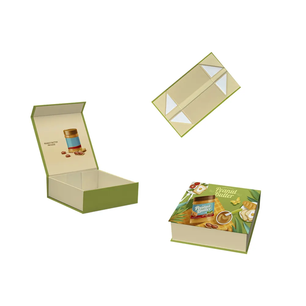 Caja de té de regalo grande con esmalte de uñas magnético sólido, caja de cartón plegable de espuma con cierre superior abatible