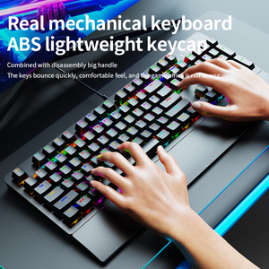 Leichte kunden spezifische Sprach tastaturen, kabel gebundene mechanische Tastaturen mit abnehmbaren Handgelenks auflagen, Computer programmier tastaturen - Product Image 3