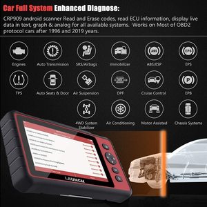 TPMS <strong>SAS</strong> DPF IMMO ABS Bleeding WiFi Auto OBDII Diagnostic Scanner With 26 Special Functions Launch X431 Crp909E Diagnostic Tools - Product Image 5
