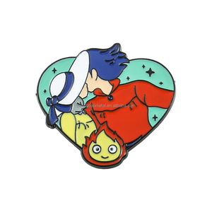 ホットセールカスタムメタルエナメルバッジアニメキャラクター漫画ソフト & ハードエナメルバッジ無料デザインロゴピンバッジ