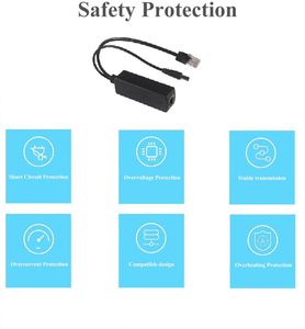 10/100Mbps DC Micro Typ C USB PoE Splitter 48V 24V bis 5V 9V 12V Power Over Ethernet Rj45 Adapter - Product Image 5