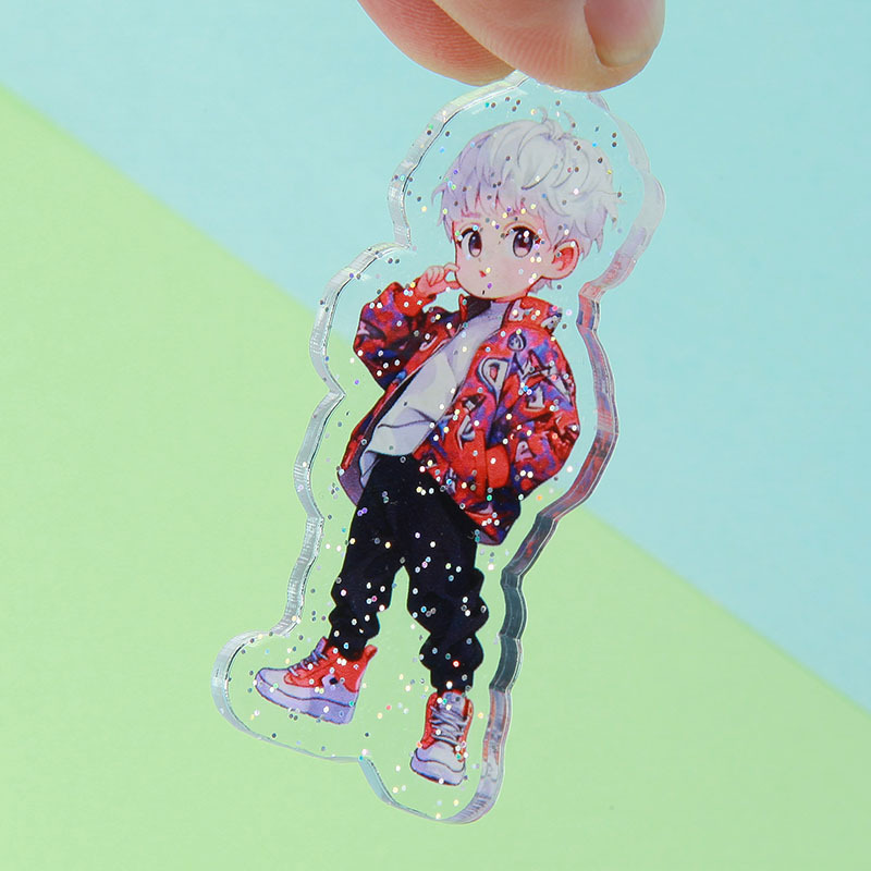 Sample Glitter Keychain