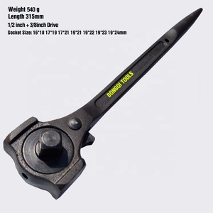 Llave de trinquete de andamio, llave de cabeza de martillo de accionamiento profundo de 1/2 "y 3/8" - Product Image 3