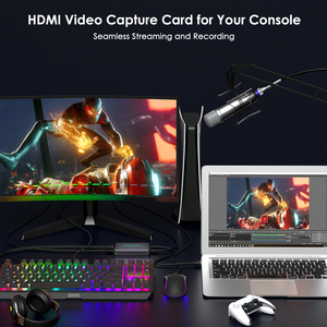 Tarjetas de captura de vídeo HDMI con bucle para transmisión OBS/ POTPLAYER con entrada micpohone 4K @ 60Hz USB 3,0 Tarjeta de captura de vídeo - Product Image 3
