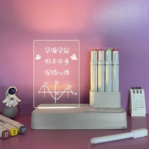 2024ホットセールクリエイティブLEDノートボードペン付きUSB電源ホームデコレーションナイトランプタッチコントロール書き換え可能なLEDライティングボード - Product Image 5