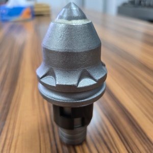 Cincel de vástago redondo Tipo Betek también llamado Bullet Bit utilizado en el cubo de perforación para la construcción de pilotes - Product Image 4