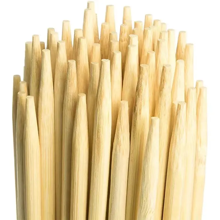 Venta al por mayor de palitos de bambú biodegradables palitos de maíz para perros brochetas BBQ