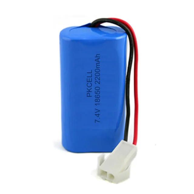 7,4 V 18650 batería Li-Ion 1500mah 1800mah 2000mah 2200mah 2600mah para LED/cámara/terminal de POS/GPS/USB ventiladores/caja registradora