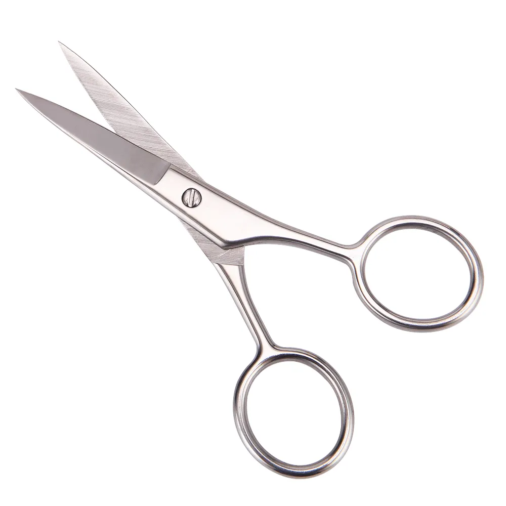 Парикмахерские ножницы для волос Серебряная закругленная ручка ножницы для бороды ножницы для парикмахера