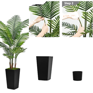Vendita calda 120cm 160cm 180cm piante artificiali in vaso palme in plastica piantato albero per Hotel decorazione del giardino