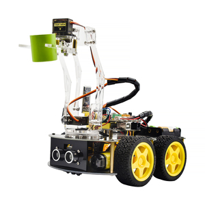 Braccio Robot meccanico multifunzione 4WD 2 in 1 + kit auto robot intelligente per giocattoli radiocomandati con stelo Arduino