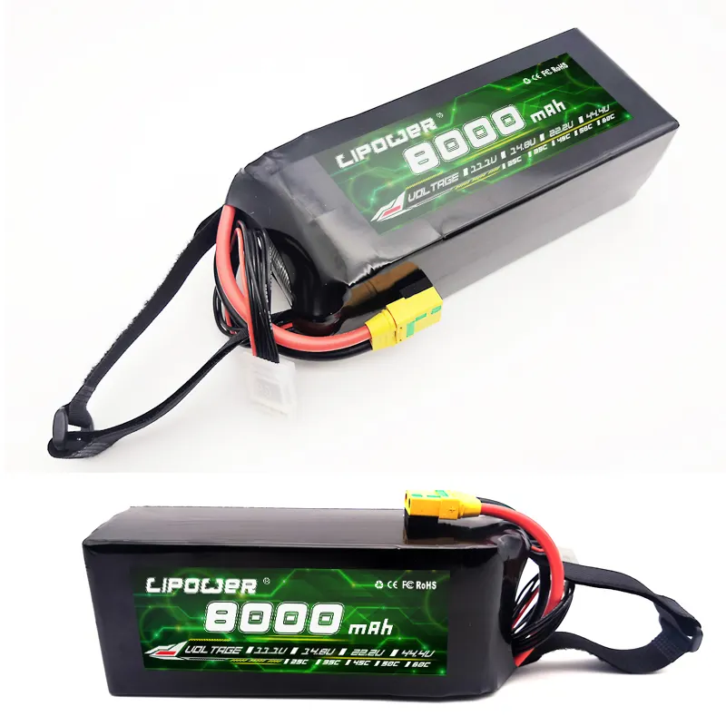 Yüksek yoğunluklu İha LiPO pil üreticisi 8000mAh sabit kanat uçak uçak lityum polimer Rc araba XT90 ile 22000mAh 6S1P