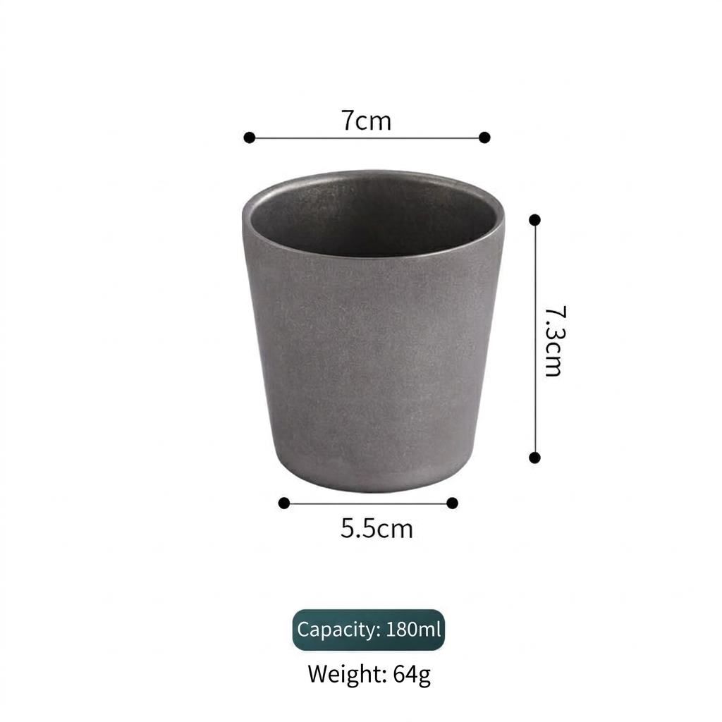 Retro 304 cup 180ml-straight