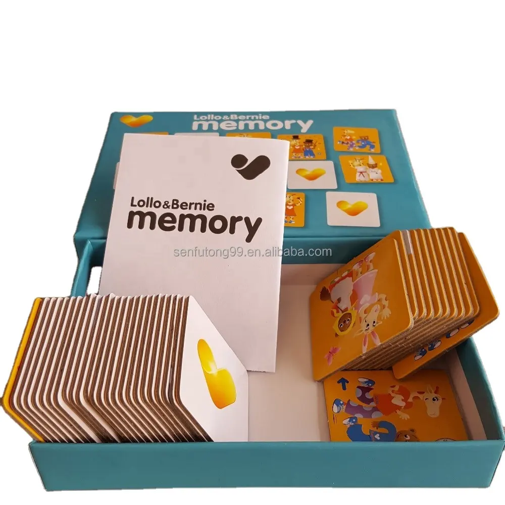 子供のためのカスタム印刷紙フラッシュカード/コグニティブカードメモリゲーム教育フラッシュカード