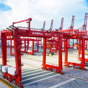 Mega Terminal raylı hub konteyner taşıma için çin tamamen elektrik düşük OPEX RMG ray monteli portal vinç - Product Image 1