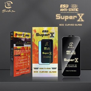 ESD anti-statik süper X HD net ekran koruyucu 9H temperli cam iPhone 14Pro Max 15Pro Max 16Pro Max kabarcık ücretsiz - Product Image 6