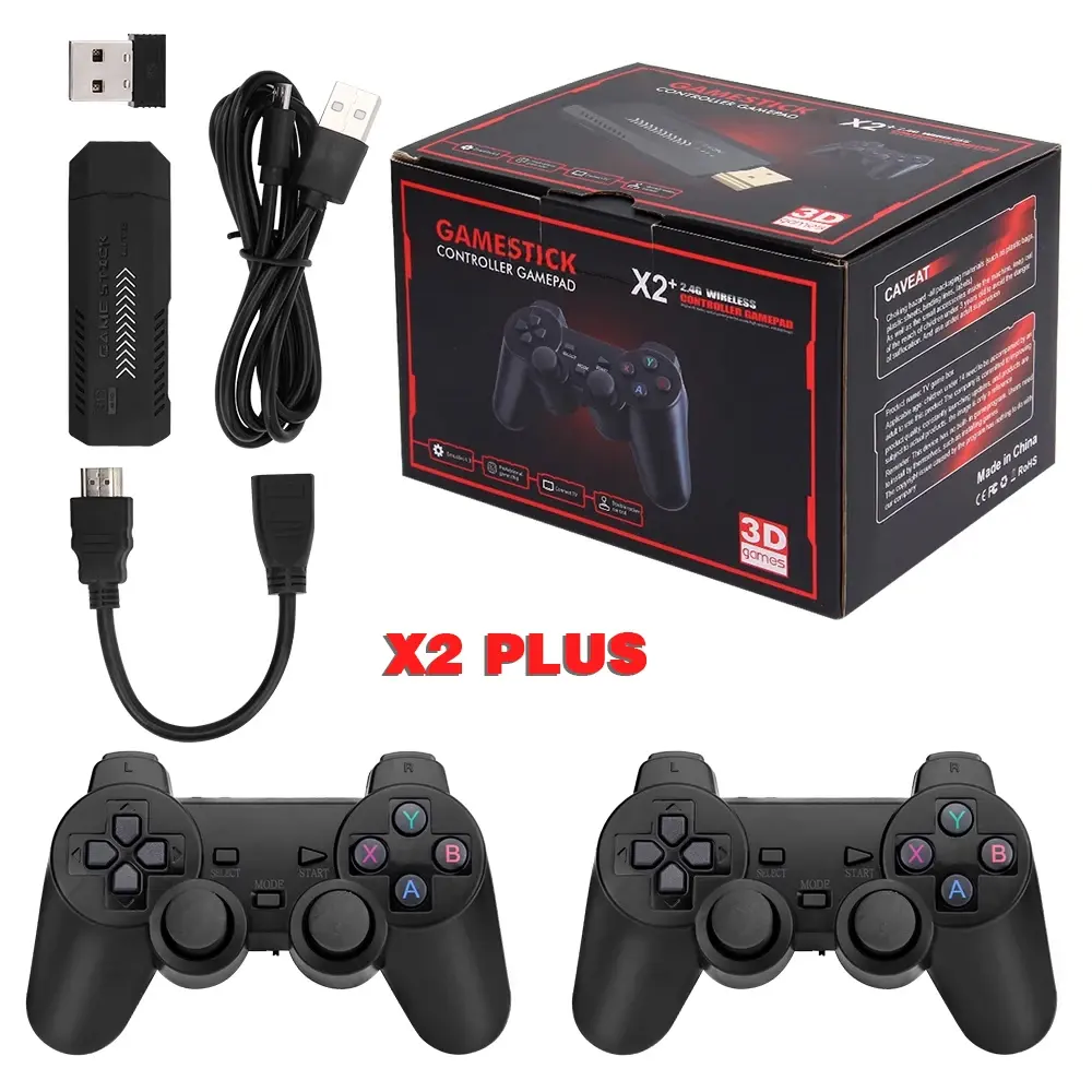 Top Sale Retro Game GD10 Plus X2 Plus Game Stick 4K Video HD TV Game Console With Wireless Controller