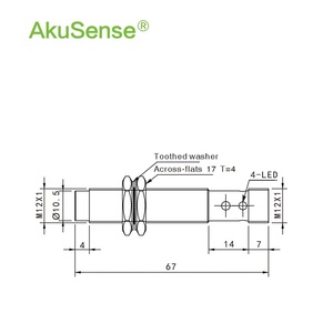 Aku sense M12 Serie PNP NPN Ausgang Nicht spülen der induktiver Schalter Näherung sensor Induktiver Sensor für die industrielle Automatisierung - Product Image 4