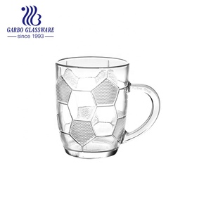 Football Shape Glass Mug Brazil South America Hot Selling Glass <strong>Cup</strong> with Engraved Design Machine Made Glass <strong>Cup</strong> for Wholesale - Product Image 5