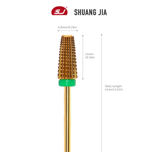 Shuangjia 6.8Mm Vàng <span class=keywords><strong>Tungsten</strong></span> <span class=keywords><strong>Carbide</strong></span> Nail Khoan <span class=keywords><strong>Bits</strong></span> 5 Trong 1 Côn Nail Bit Phay Cutter Cho Làm Móng Tay Móng Tay Phụ Kiện - Product Image 5