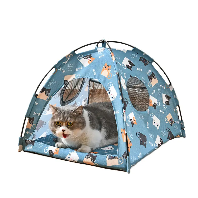 Новая домашняя палатка для домашних животных, четыре сезона, общий дом для домашних животных, дом для кошек, летняя дышащая удобная палатка