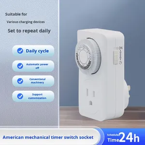 Interruttore di controllo del tempo di alimentazione della presa di temporizzazione meccanica Standard per 24 ore Timer meccanico a ciclo automatico - Product Image 2