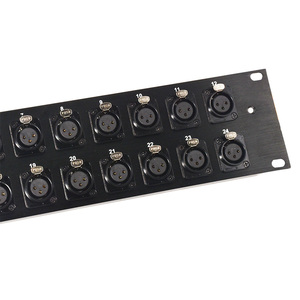 2U 24路3针插孔XLR趋势网24端口安全控制室配线架 - Product Image 2