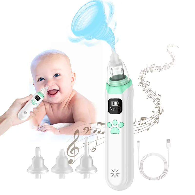 Pembersih hidung elektrik 3 roda gigi tahan air persetujuan CE OEM Aspirator hidung bayi