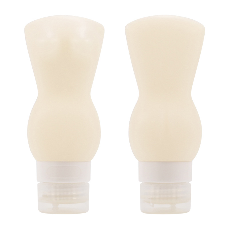 Beige Silicone Refillable Bottle
