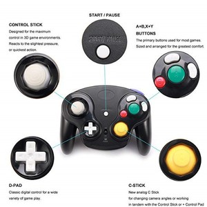 เกมแพดไร้สายสำหรับคอนโซลเกม malan NGC 2.4G Blue-tooth พร้อม Wii สำหรับจอยสติ๊กควบคุมเกม - Product Image 2