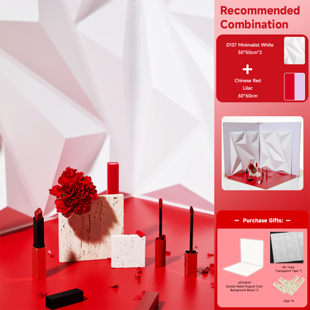Panneau arrière simple blanc + rouge