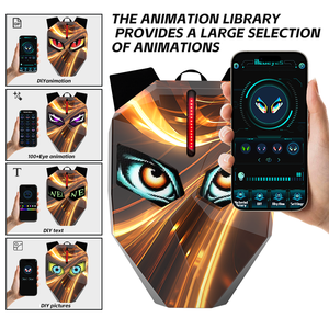 Şövalye LED sırt çantası moda çanta ile gözler akıllı telefon APP programlanabilir LED motosiklet sırt çantası su geçirmez led ışık sırt çantası - Product Image 4