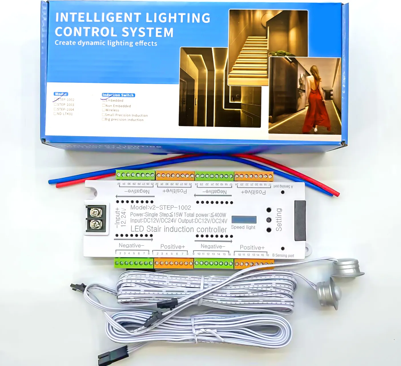 Il Controller intelligente del sensore per scale illumina gradualmente il Controller della luce delle scale a LED del sensore