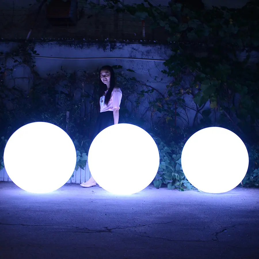 공 LED 서 램프 태양 정원 글로브 50cm LED 구 LED 공 빛 웨딩 장식 램프 큰 공 빛