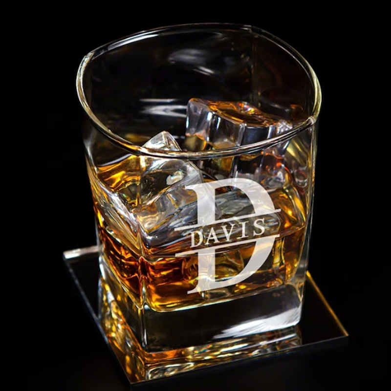 Whiskey glass custom logo
