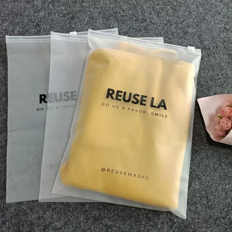Изготовленные сумки для хранения одежды, пластиковый пакет на молнии, ламинированный пластиковый матовый пакет на молнии с логотипами