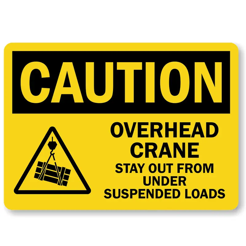 OSHA Danger Sign - Overhead Crane Suspended Load | Aluminum Sign | Protect Your Business, Construction Site, Warehouse area