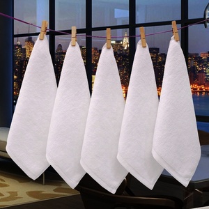 Wholesale 100% Egyptian Cotton Hotel <strong>Towels</strong> White Plain Face <strong>Towel</strong> Logo Customized 25x25cm Wash Cloth Salon <strong>Towel</strong> - Product Image 1